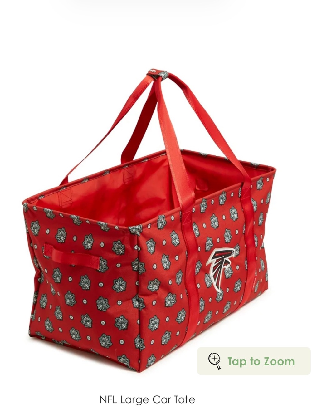 Vera Bradley x NFL Large Car Tote Atlanta Falcons NWT